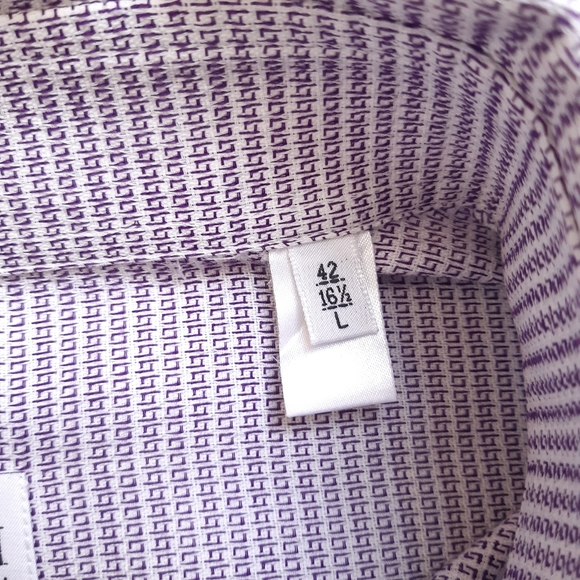 Armani Collezioni 42-16.5 patterned button up shirt - Picture 7 of 8